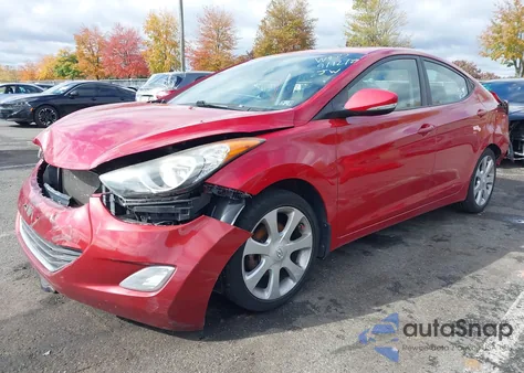 2013 Hyundai Elantra Limited из США, поврежденный, VIN KMHDH4AE1DU947697